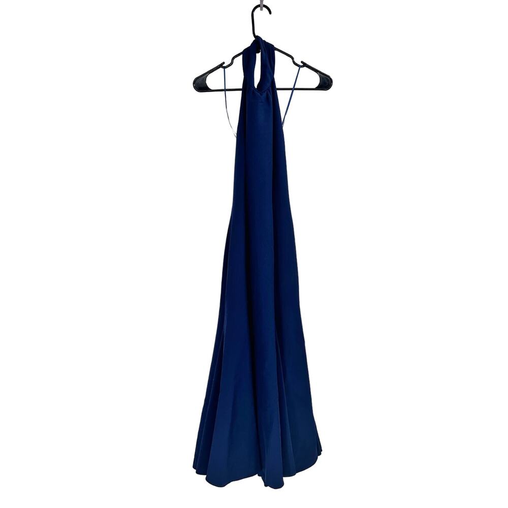 Milly Penelope High Neck Cady Dress in Navy Blue Size 2 - Picture 2 of 6